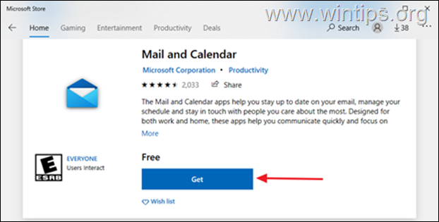 installer Mail et Calendrier