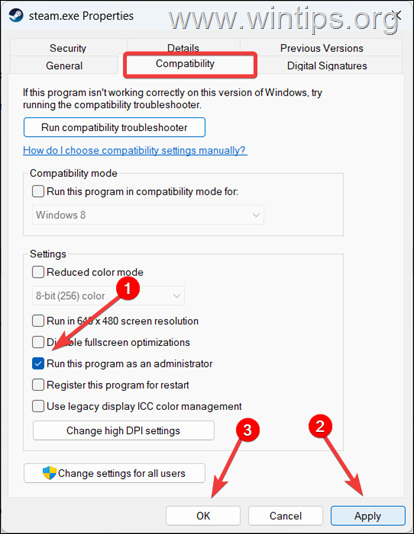 PAtaisymas: negalima atidaryti „Steam“ sistemoje „Windows 1110“.