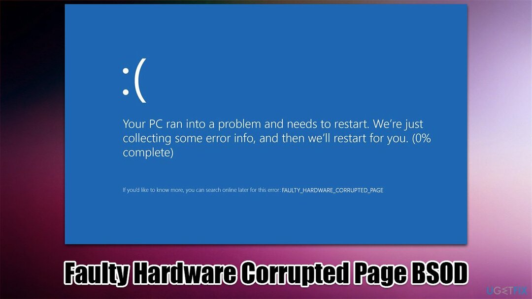 Windows에서 Faulty_Hardware_Corrupted_Page BSOD를 수정하는 방법은 무엇입니까?