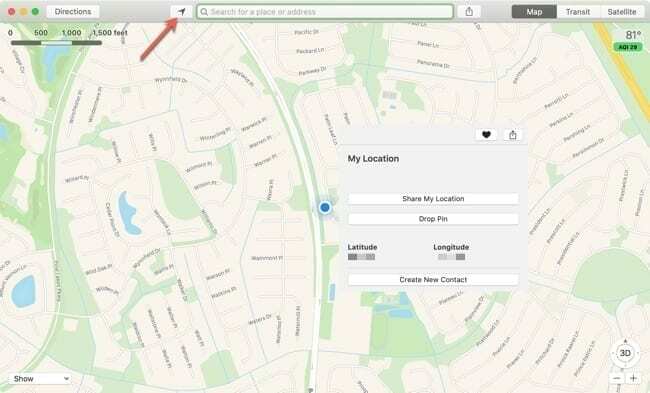 Térképek Saját GPS koordináták-Mac