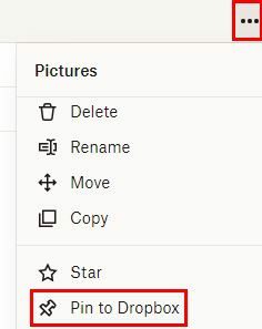 An Dropbox anpinnen
