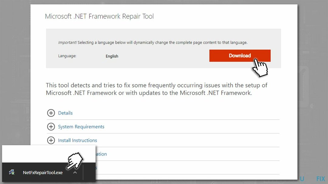 Descărcați fixatorul NET Framework