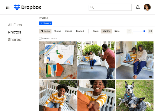 Hébergement d'images Dropbox