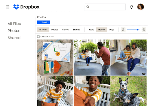 Hospedagem de imagens Dropbox