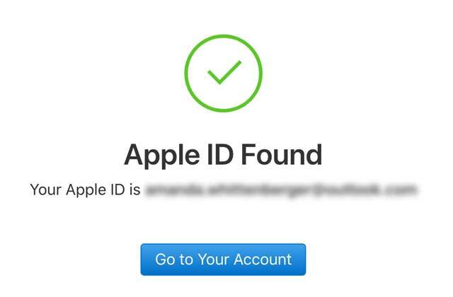 Apple ID знайдено