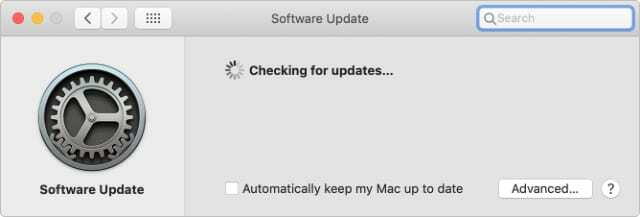 macOS controleert op software-updates in Systeemvoorkeuren