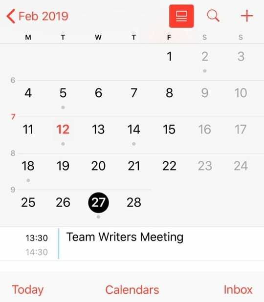 provjerite iOS kopiran ili dupliciran događaj aplikacije iOS Calendar