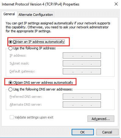 IP Adresse automatisch beziehen