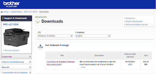 Vollständiges Treiber- und Softwarepaket (empfohlen)