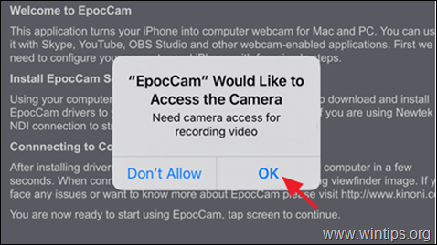 usar la cámara del iphone como webcam