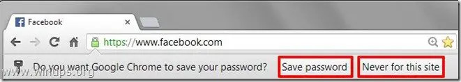 Chrome-Passwort-Optionen merken