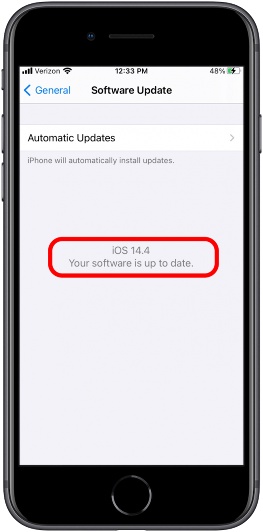 iPhone bevroren software-update