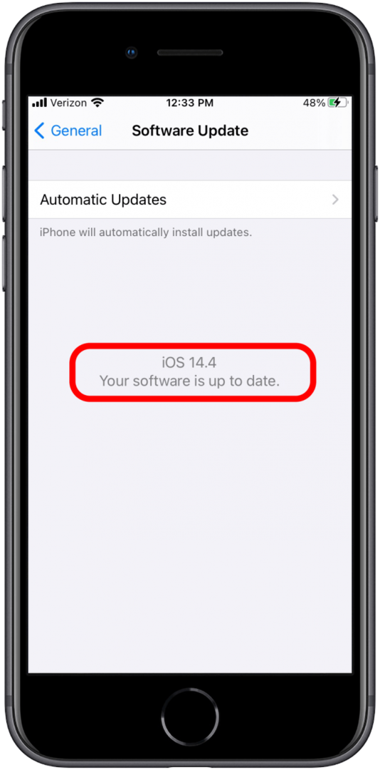 Actualización de software congelada de iPhone