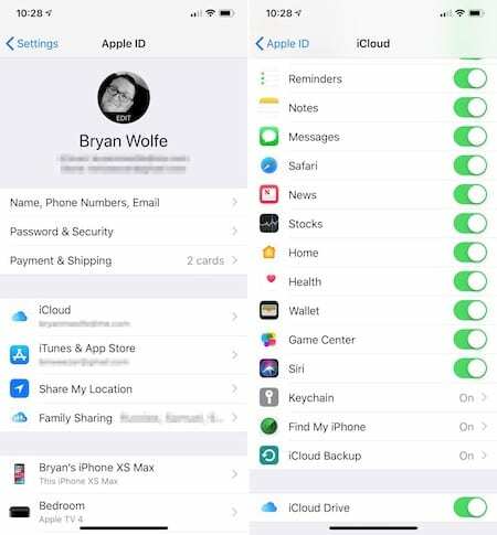 Bekräftelse av iCloud-inställning