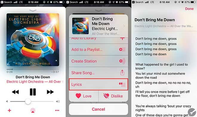 Поради щодо Apple Music – Тексти пісень