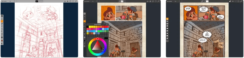 Comic Draw-tekenapps voor iPad