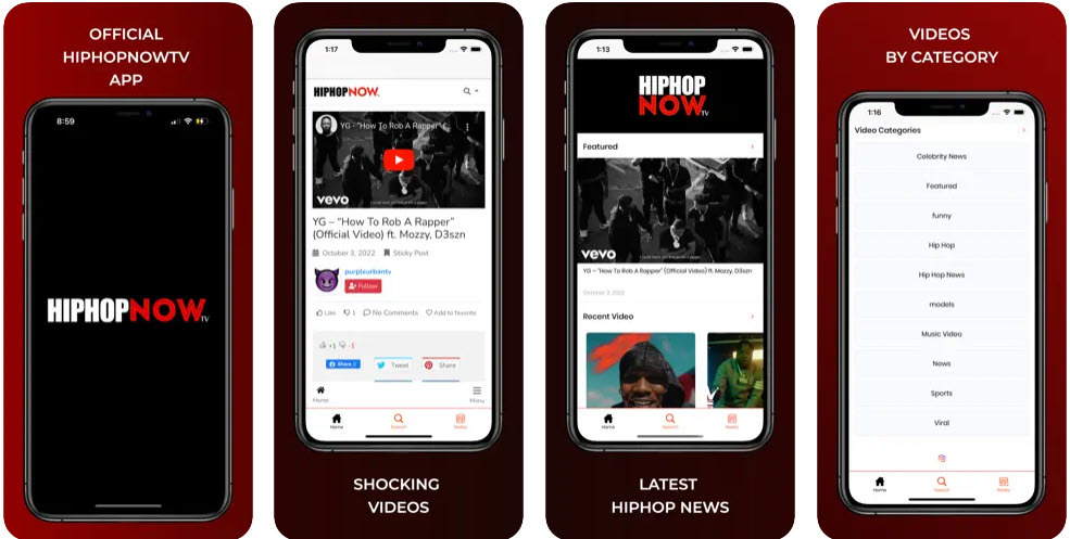 Alternativer til verdensstjerne hip hop apps HipHopNowTV