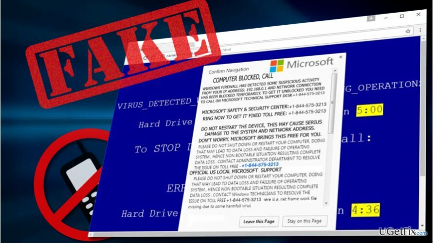 Скриншот мошенничества «Доступ к вашему компьютеру ограничен»