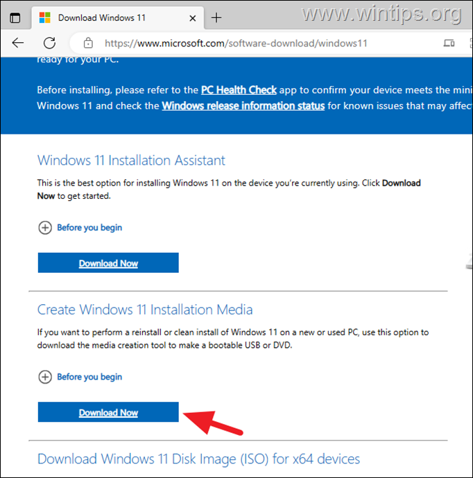 כלי יצירת מדיה של Windows 11