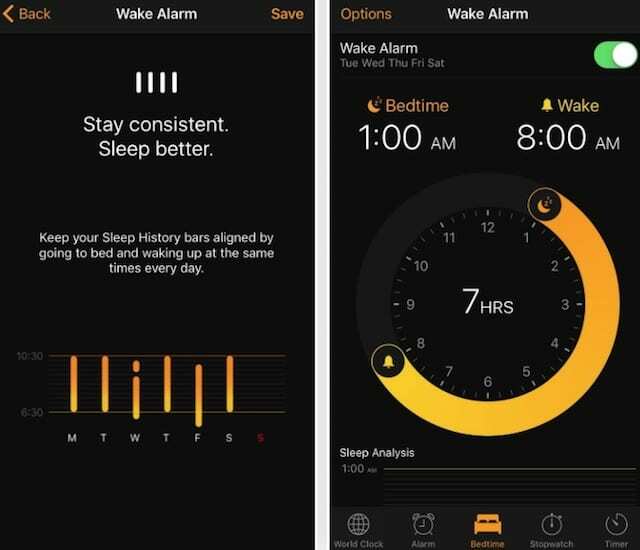 iOS 10 - Λειτουργίες ώρας ύπνου