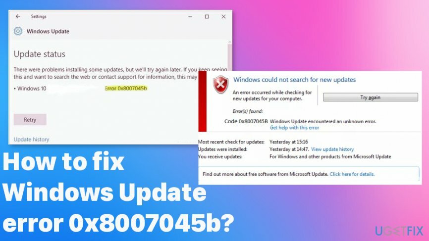 كيفية إصلاح خطأ Windows Update 0x8007045b