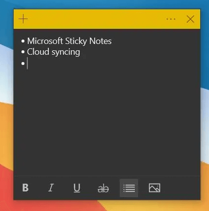 Microsoft Yapışkan Notlar