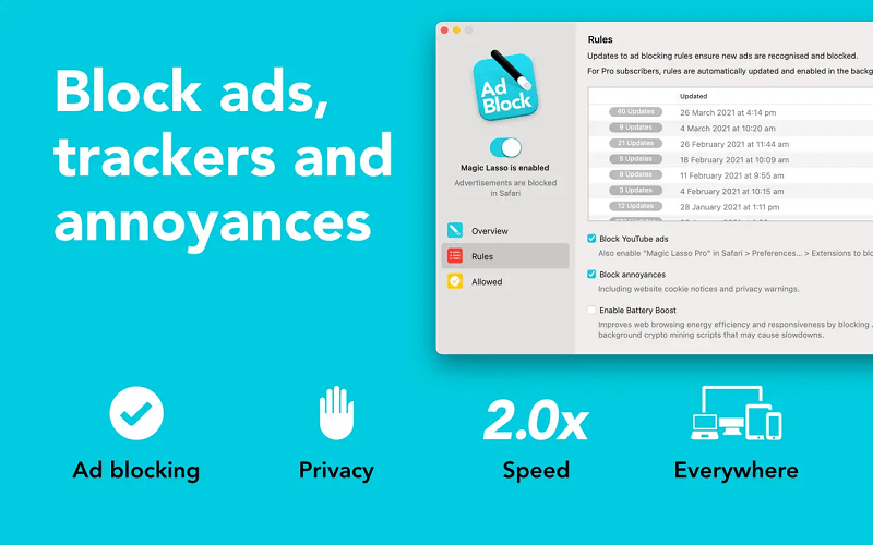 Ad Block by Magic Lasso- Nejlepší blokovač reklam pro Mac
