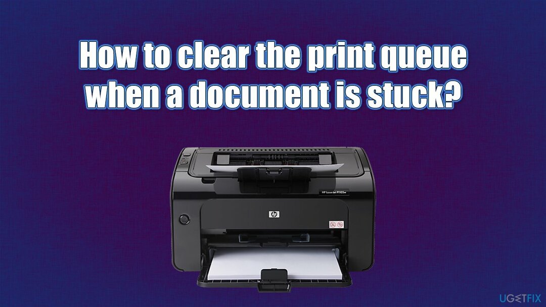 כיצד לנקות את תור ההדפסה כאשר מסמך תקוע?