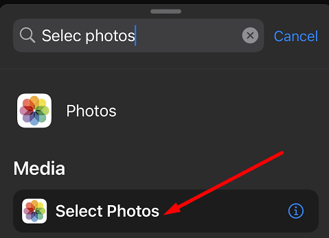 Snelkoppelingen-app-Select-Foto's