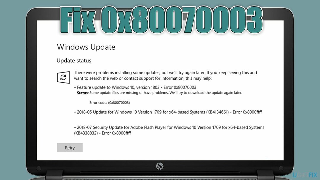 0x80070003 Windows 업데이트 오류를 ​​수정하는 방법?