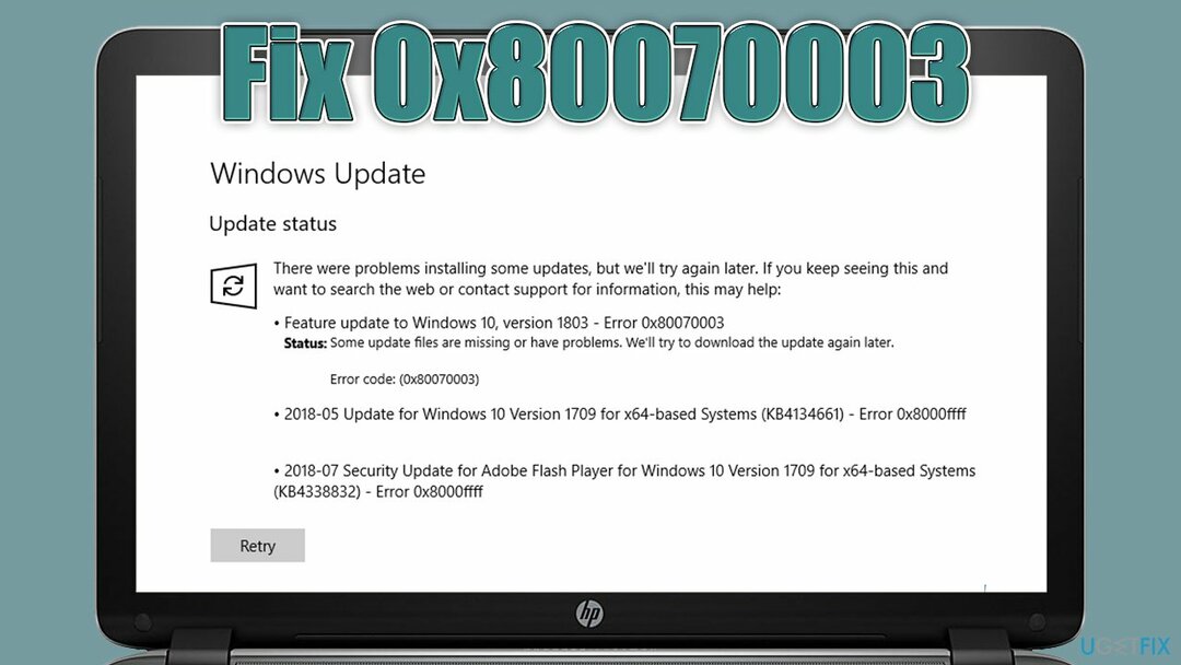 ¿Cómo corregir el error de actualización de Windows 0x80070003?