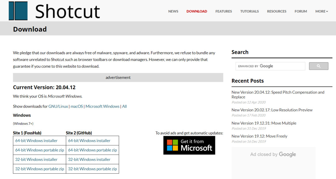 ShotCut - програмне забезпечення для редагування відео в Windows 