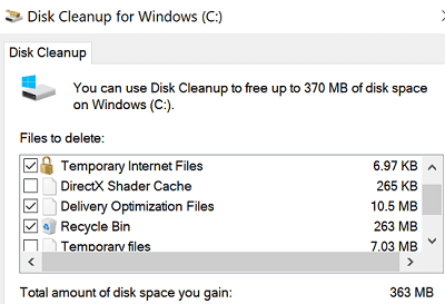 kör-disk-cleanup-windows-10