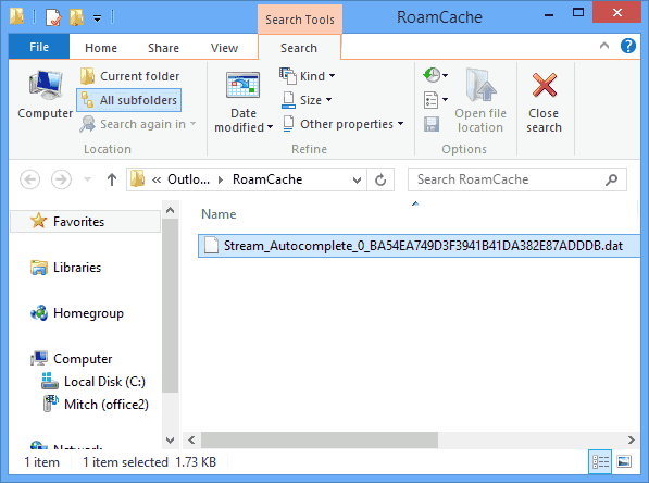 Samodokončanje datoteke Dat