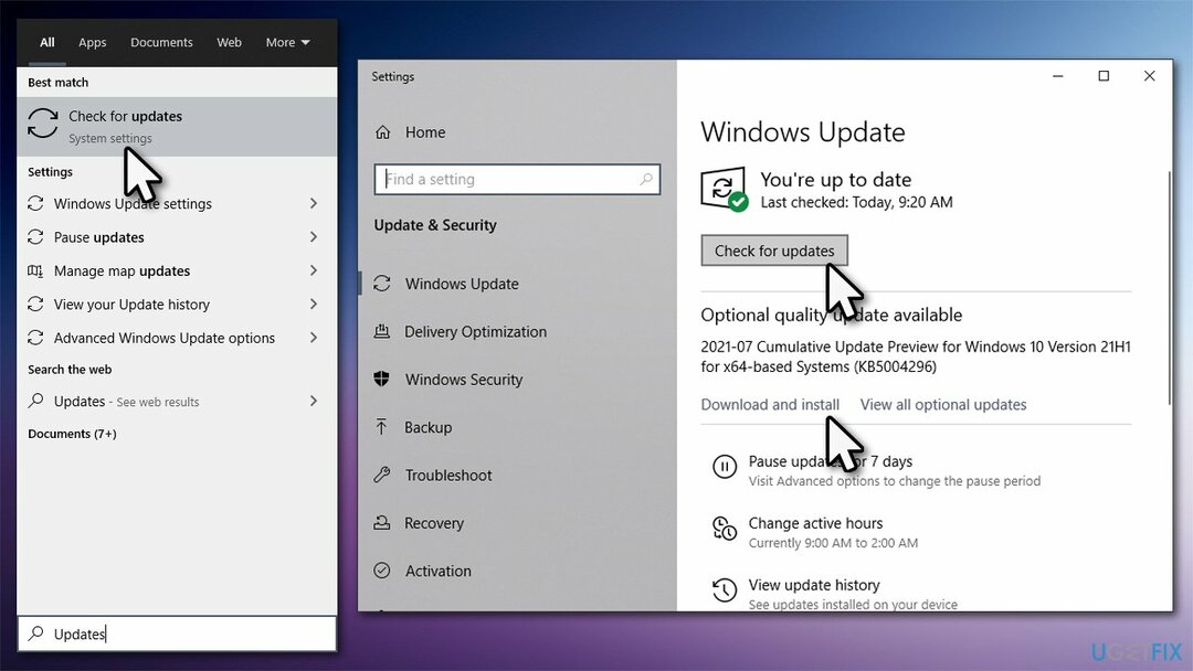 Installeer alle beschikbare Windows-updates