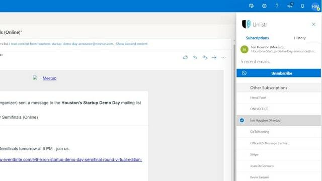 Видалити список для Outlook