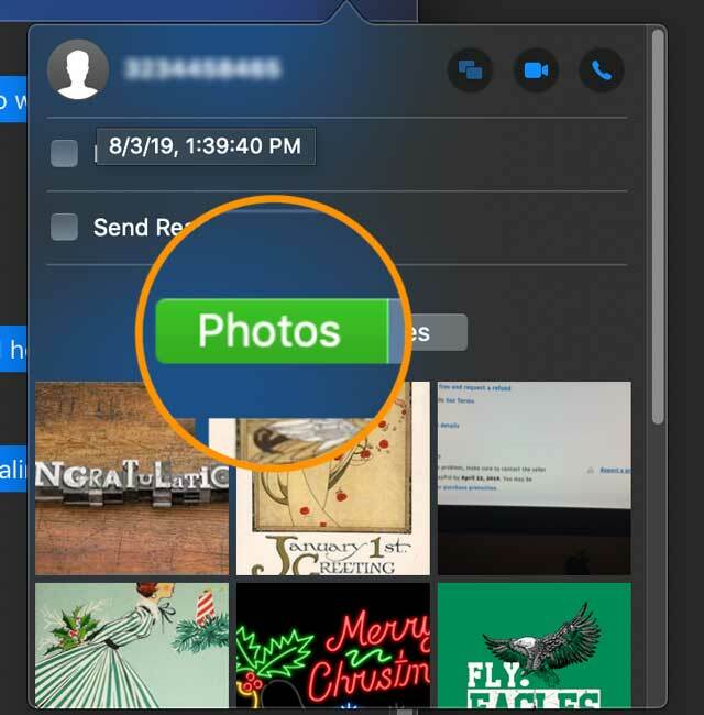 Mac messages app fotofliken för tråd