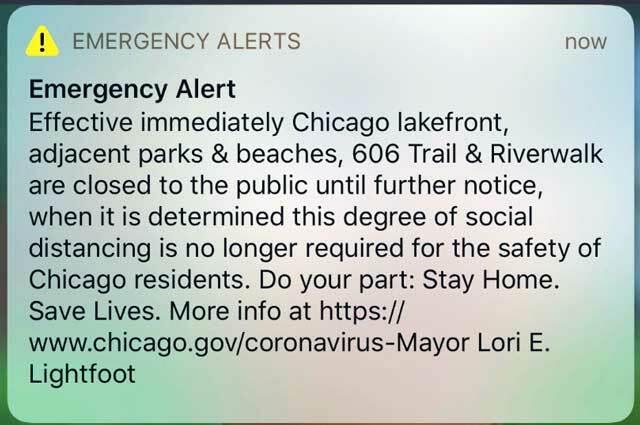 nouzové varování od místní městské správy
