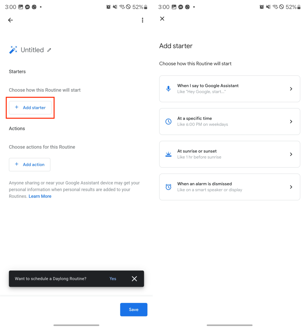 Kaip naudoti „Google Assistant“ veiksmų seką – 4