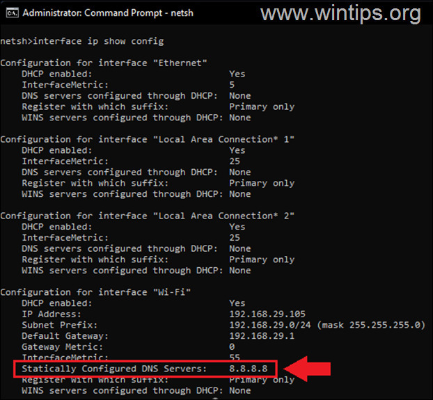 configuración de la demostración del IP