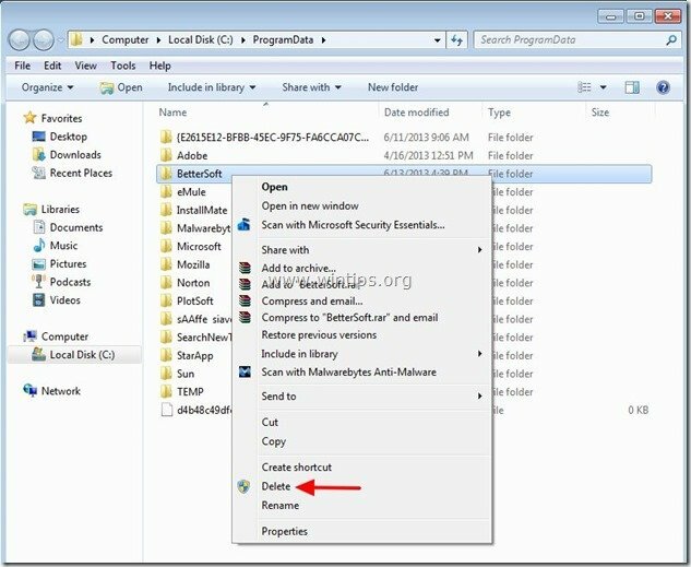 delete-BetterSoft-folder