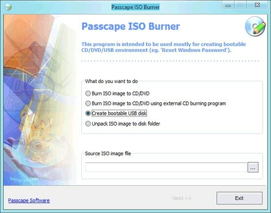 Brûleur ISO Passcape