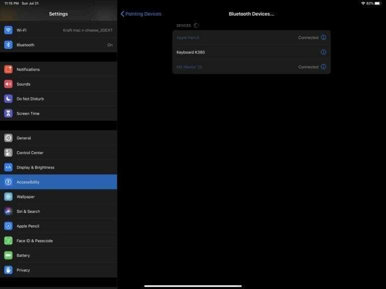 Seadistage Bluetooth-seade iPadOS-iga