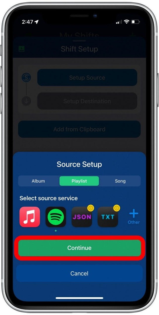 użyj aplikacji SongShift, aby przenieść playlistę z Spotify do Apple Music