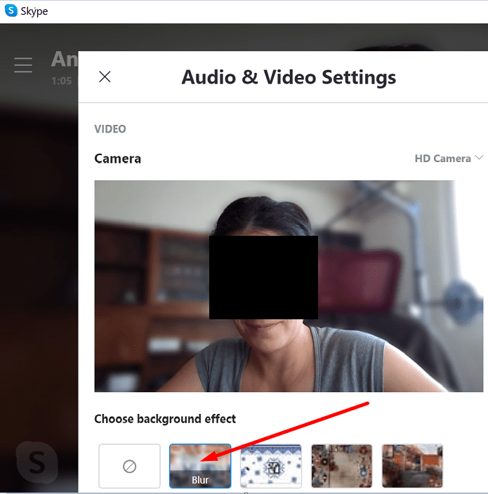 wazig skype achtergrond video-oproep