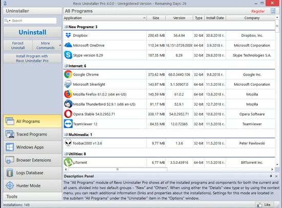 Revo-Deinstallationsprogramm