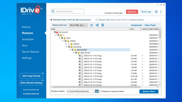 Sauvegarde en ligne IDrive