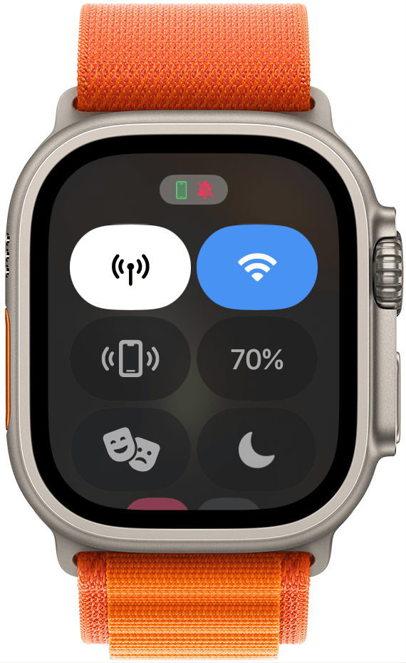 Apple Watch コントロールセンターが表示されます。