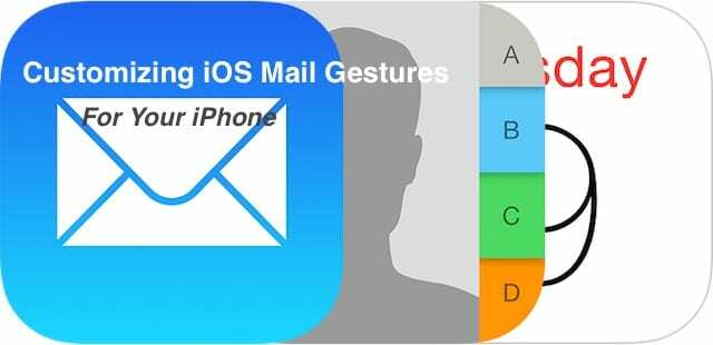 Az iOS Mail Gesztusok testreszabása