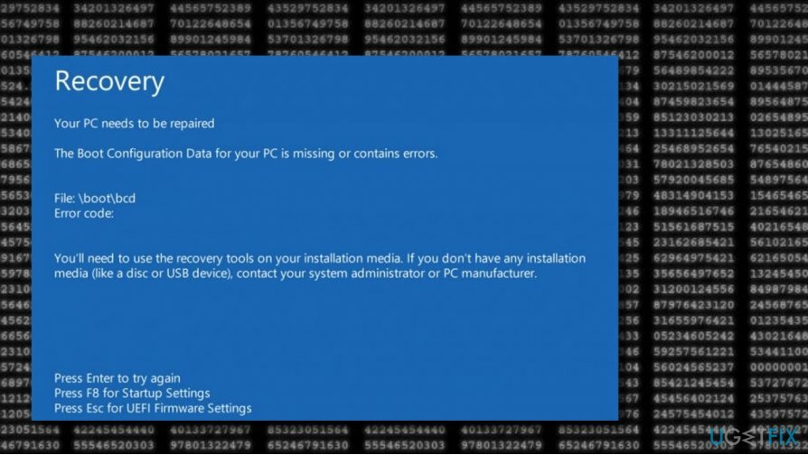 Изображение кода ошибки 0xc000014c в Windows